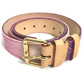 Louis Vuitton-Louis Vuitton M9852U Monogram Denim Belt-Purple