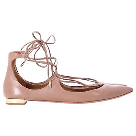 Ballerine Aquazzura Christy in pelle nuda Marrone Carne