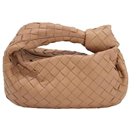 Bottega Veneta-Borsa a mano Mini Jodie Intrecciato in pelle di agnello beige di Bottega Veneta-Marrone,Rosso