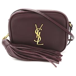 Sac à épaule Yves Saint Laurent Monogram Blogger en cuir FLY425317.0516 en excellent état Violet