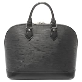 Louis Vuitton-Sac à main en cuir Louis Vuitton Alma PM M52142 en très bon état-Noir