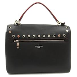 Louis Vuitton-Louis Vuitton My Lock Me Studs Leather Shoulder Bag M51494 in Great Condition-Black