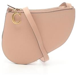 Dior-Sac à bandoulière en cuir Dior Saddle Triple Zip en très bon état-Marron