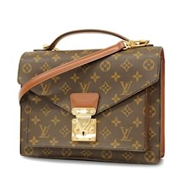 Louis Vuitton-Louis Vuitton Monogram Monceau Handbag-Brown