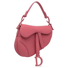 Dior-Bolsa de sela mini de couro rosa Dior-Rosa