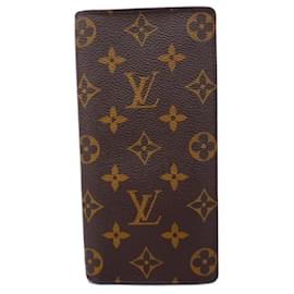 Louis Vuitton-Louis Vuitton Long Wallet Monogram Portefeuille Brazza M66540-Brown
