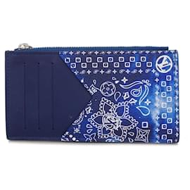 Louis Vuitton-Louis Vuitton Monogram Bandana Coin Case-Blue