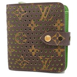 Louis Vuitton-Louis Vuitton Monogram Perforated Compact Zip Wallet-Olive green