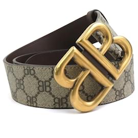 Balenciaga-Cinto de couro Balenciaga x Gucci para homens-Marrom