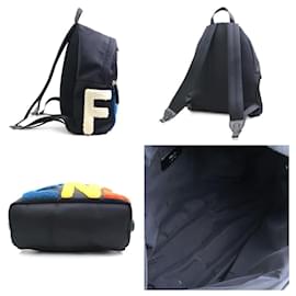 Fendi-Fendi Men's Black Nylon Backpack-Black
