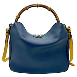 Gucci-Bolso de mano Gucci Bolso de hombro-Amarillo,Azul marino