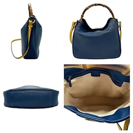 Gucci-Bolso de mano Gucci Bolso de hombro-Amarillo,Azul marino