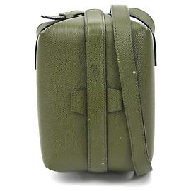 Bolso de hombro de cuero caqui Valextra Caqui
