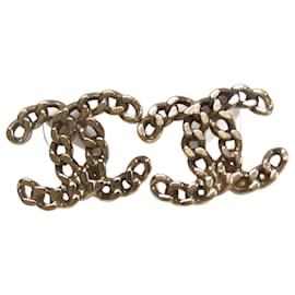 Chanel-Boucles d'oreilles Chanel Chain Coco Mark-Doré