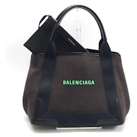 Balenciaga-Bolso Tote Cabas S Navy de Balenciaga-Negro,Verde