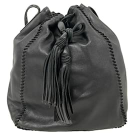 Prada-Bolsa de ombro de couro preto Prada para mulheres-Preto