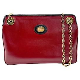 Gucci-Bolsa de ombro de couro Gucci-Preto,Vermelho