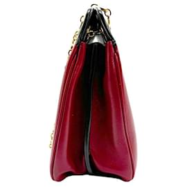 Gucci-Sac à épaule en cuir Gucci-Noir,Rouge