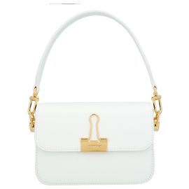Off White small Binder shoulder bag White