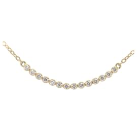 Autre Marque-Aker Believe You Diamond Necklace 0.10ct K18YG Yellow Gold in Great Condition-Other