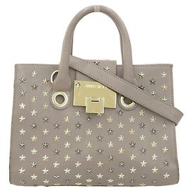 Jimmy Choo Riley Small Leather 2WAY Bag Grey