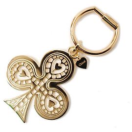 Chloé Chloe Brass Clover Motif Keychain/Keyring Golden
