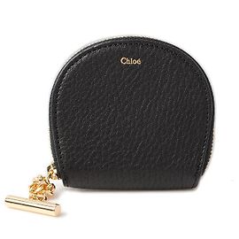 Chloé Chloe Lambskin Mini Pouch/Coin Case Compact Mirror DREW Makeup Bag 3P0800-944 Black