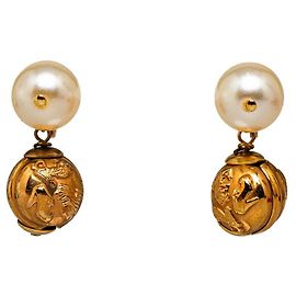 Orecchini in perle Salvatore Ferragamo D'oro