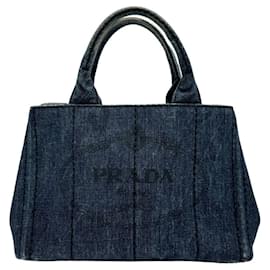 Prada-Bolsa de mão em denim Canapa da Prada-Outro