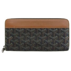 Goyard Matignon Zip GM Long Wallet Black Black