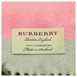 Autre Marque-Burberry Cashmere Logo Scarf in Great Condition-Other