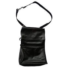 Longchamp Black Lambskin Leather Saddlebag Black