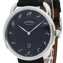 Hermès-Hermes Arceau GM Steel Leather Automatic Men's Watch-Other