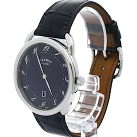 Hermès-Hermes Arceau GM Steel Leather Automatic Men's Watch-Other