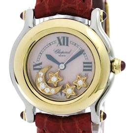 Chopard-Chopard Happy Sport Diamond Pink MOP 18K Gold Steel Watch-Other