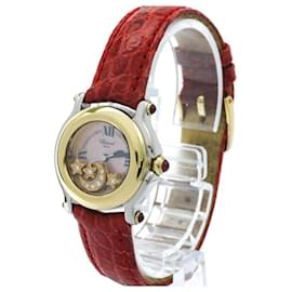 Chopard-Chopard Happy Sport Diamond Pink MOP 18K Gold Steel Watch-Other