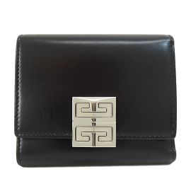Billetera de cuero plegable Givenchy Negro