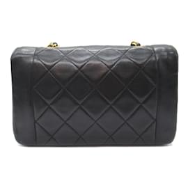 Chanel-Chanel Matelasse Diana Chain Shoulder Bag-Black