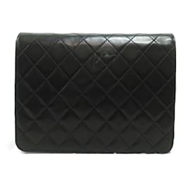 Chanel-Sac à épaule Chanel Matelassé Push Lock avec chaîne-Noir