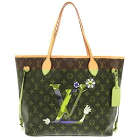 Louis Vuitton-Louis Vuitton Neverfull MM Monogram Tote Bag-Brown