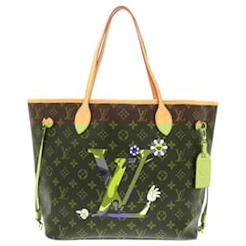 Louis Vuitton-Louis Vuitton Neverfull MM Monogram Tote Bag-Brown