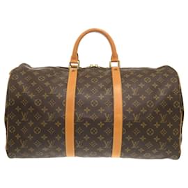 Louis Vuitton-Louis Vuitton Keepall 50 Monogram M41426 Boston Bag-Brown