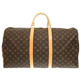 Louis Vuitton-Louis Vuitton Keepall 55 Monogram Boston Bag-Brown