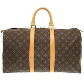 Louis Vuitton-Louis Vuitton Keepall 45 Monogram Boston Bag-Brown