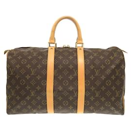 Louis Vuitton-Louis Vuitton Keepall 45 Monogram Boston Bag-Brown