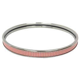 Hermès Pulsera Bangle HERMES H Uni Rosa x Plata Plata Rosa