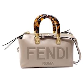 Fendi-Sac à main Fendi By The Way - Cuir gris-Marron