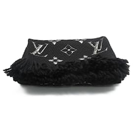 Louis Vuitton-Louis Vuitton Black Wool Scarf-Black