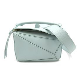 Bolso Mini Puzzle Loewe en cuero azul Azul