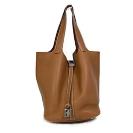 Hermès-Hermes PicotinLock MM 22 Bag-Brown